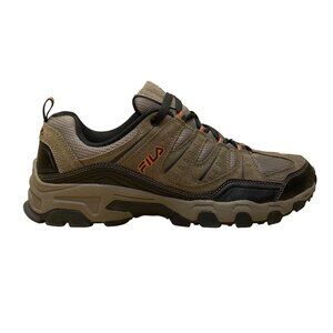 Fila Men’s Brown & Black Mesh Leather Rugged Sole Outdoor Hiking Shoes Size 12